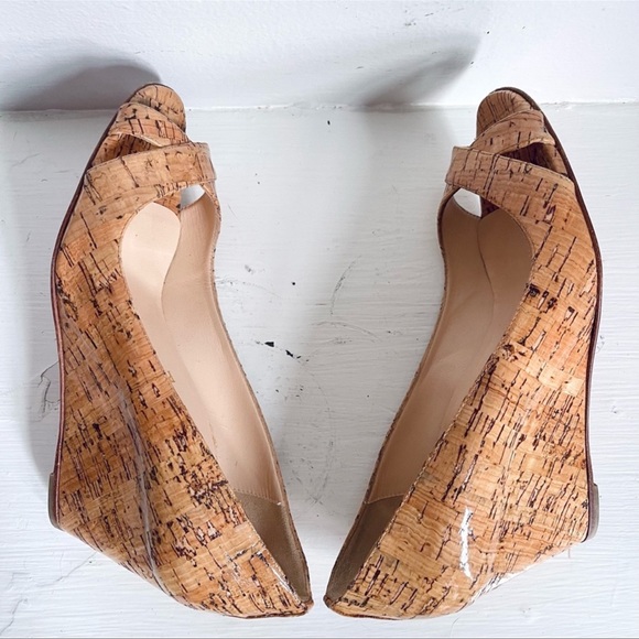 Christian Louboutin Skinny Cork Peep Toe Wedge Heels In Size 36 1/2 - Picture 6 of 12
